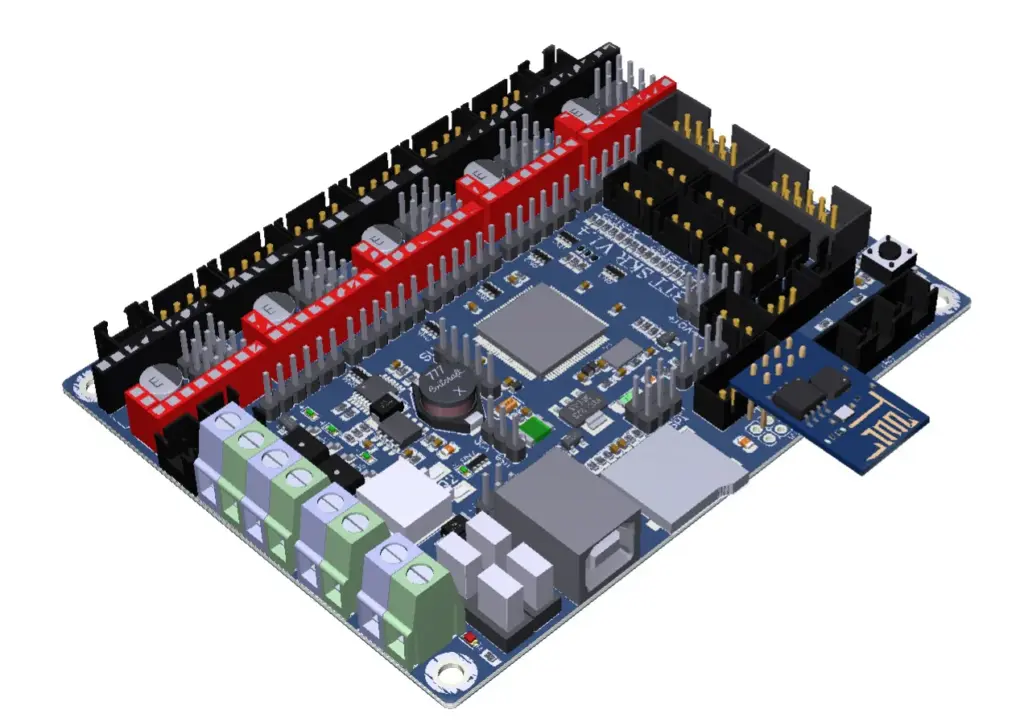 Scheda madre per stampanti 3D BigTreeTech SKR V1.4 Turbo.